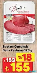 BAŞTACI ÇEMENSİZ DANA PASTIRMA 120 G